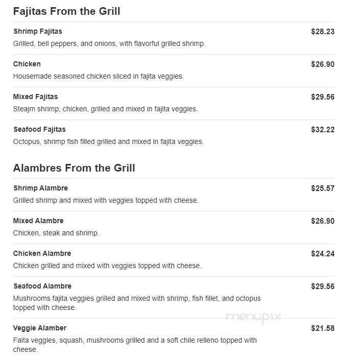 Puerto Nayarit Restaurant - Denver, CO menu_pic