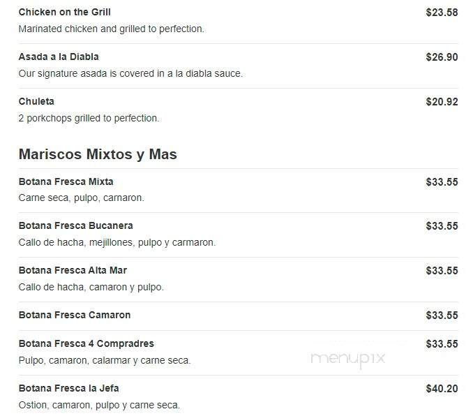 Puerto Nayarit Restaurant - Denver, CO menu_pic