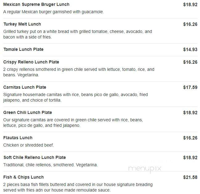 Puerto Nayarit Restaurant - Denver, CO menu_pic