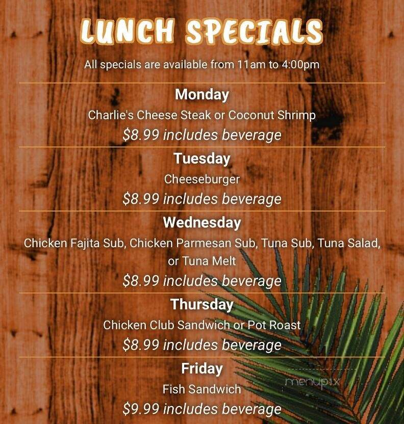 Charlie Horse Restaurant - Ormond Beach, FL menu_pic
