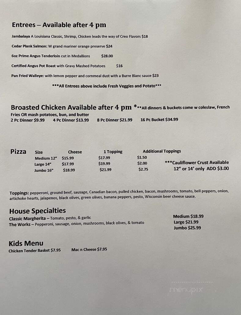 Leathem Smith Lodge & Marina - Sturgeon Bay, WI menu_pic