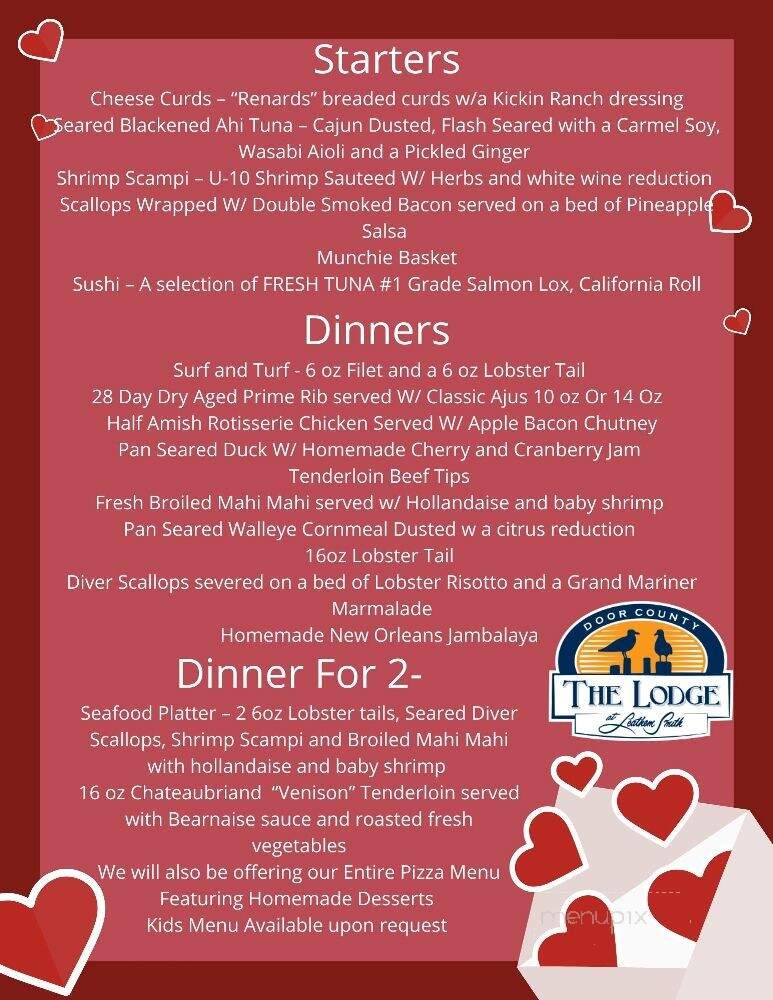 Leathem Smith Lodge & Marina - Sturgeon Bay, WI menu_pic
