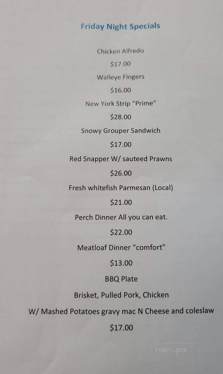Leathem Smith Lodge & Marina - Sturgeon Bay, WI menu_pic