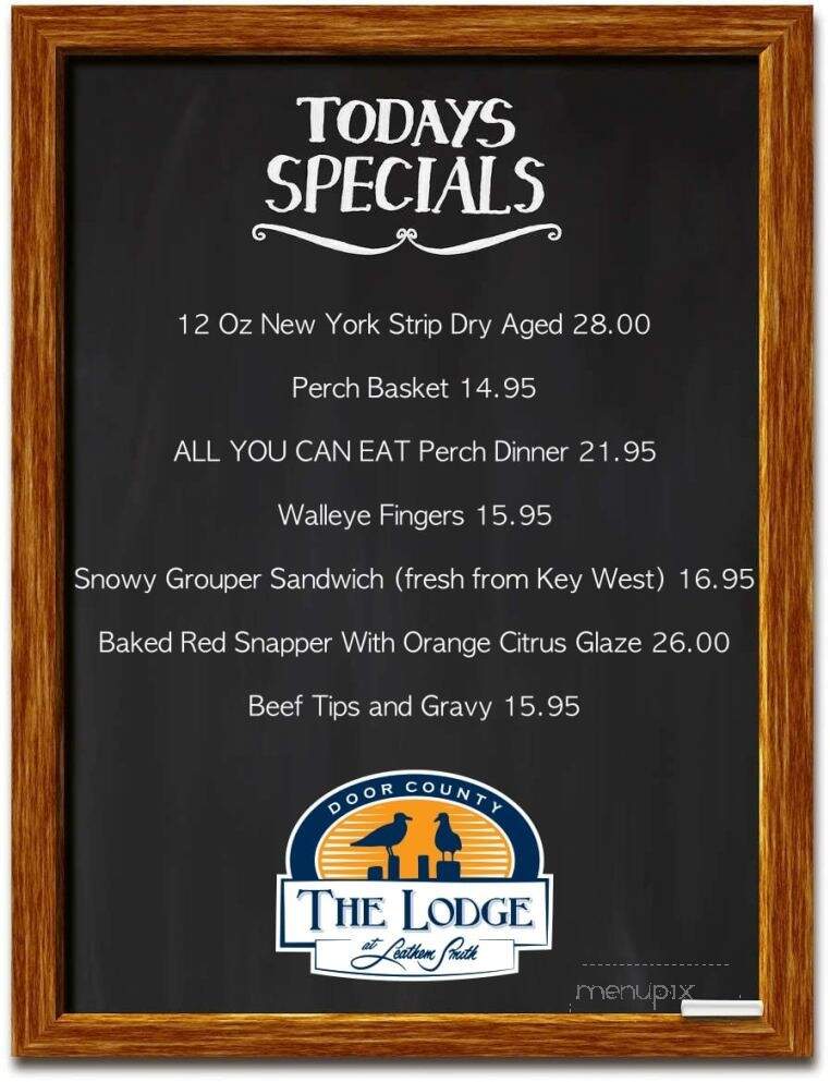 Leathem Smith Lodge & Marina - Sturgeon Bay, WI menu_pic