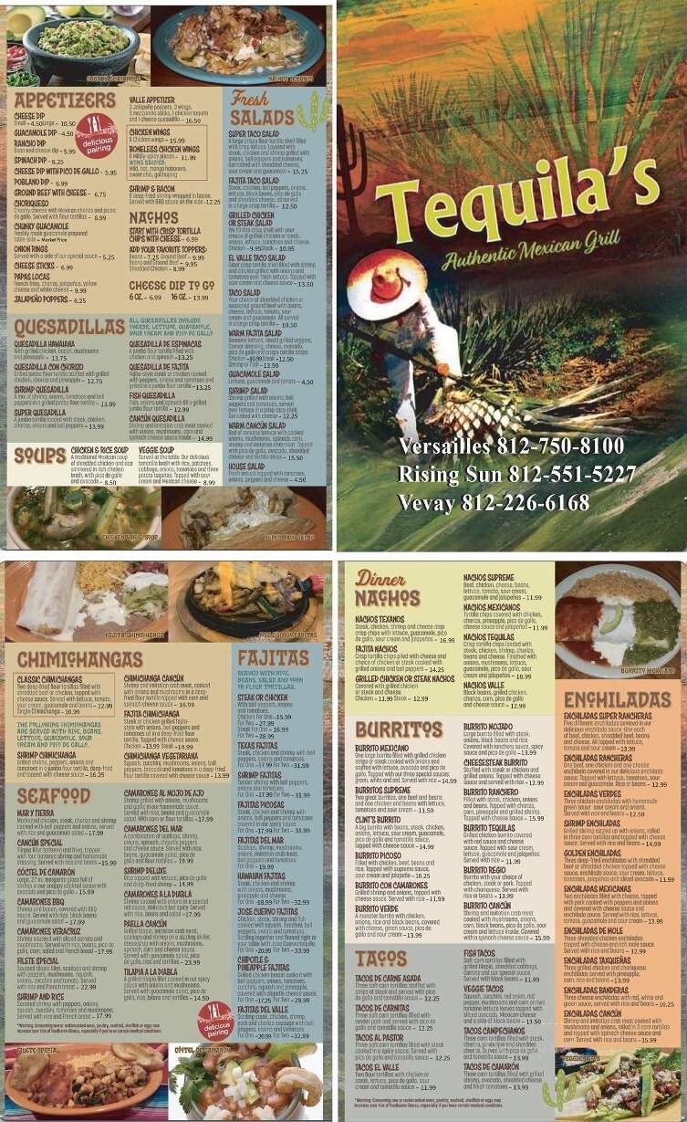Tequilas Mexican Restaurant - Vevay, IN menu_pic