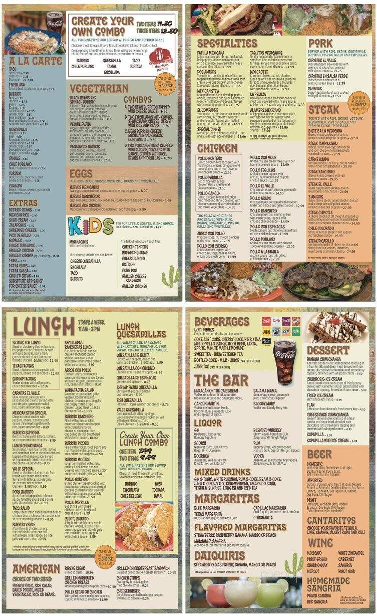 Tequilas Mexican Restaurant - Vevay, IN menu_pic