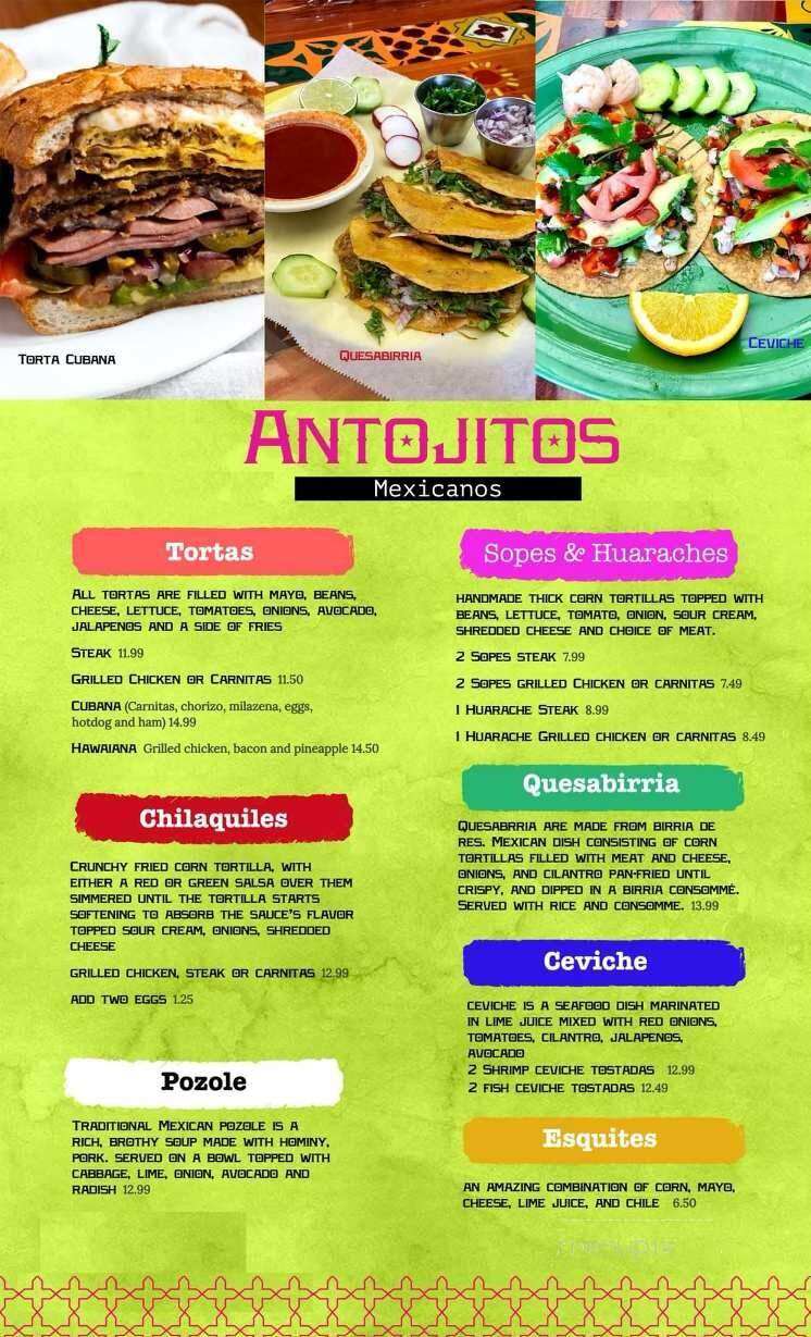 Tequilas Mexican Restaurant - Vevay, IN menu_pic