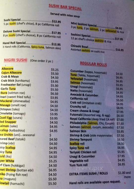 Sage Sushi Lounge - Ruskin, FL menu_pic