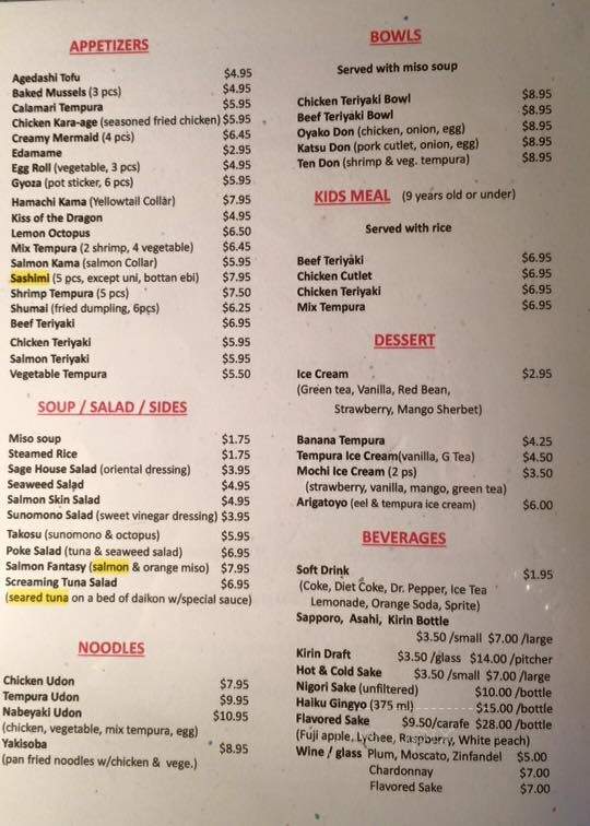 Sage Sushi Lounge - Ruskin, FL menu_pic