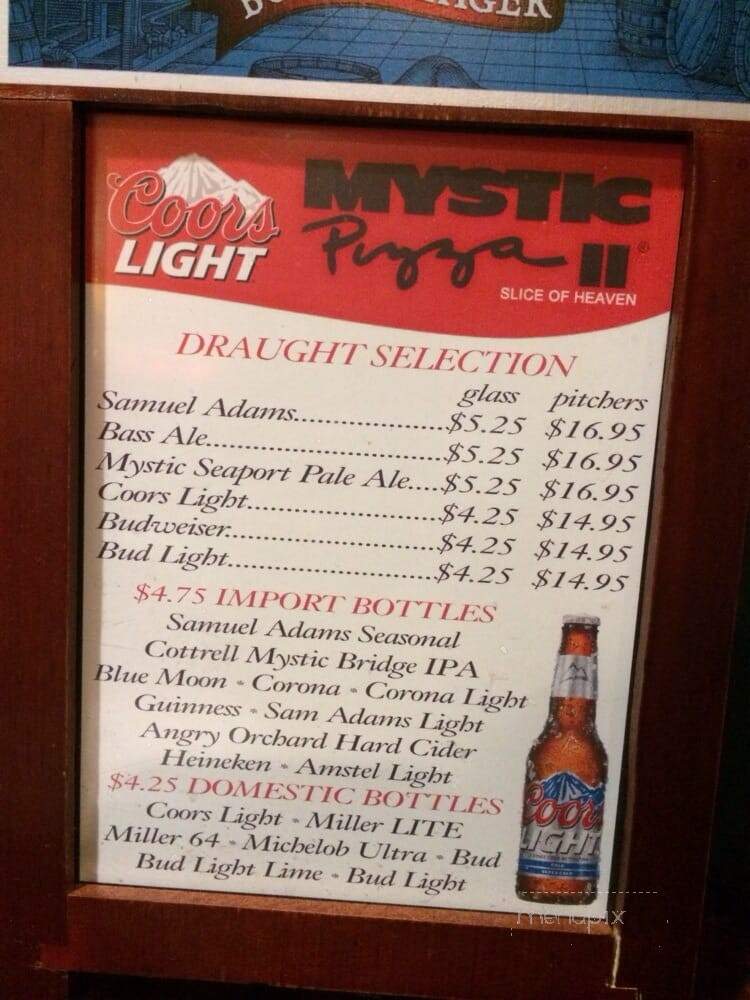 Mystic Pizza II - North Stonington, CT menu_pic