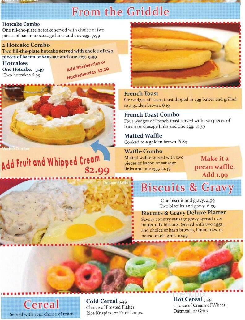Boise Stage Stop - Boise, ID menu_pic