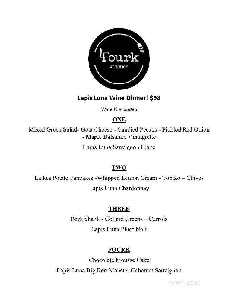 Fourk Kitchen - Lincoln, CA menu_pic