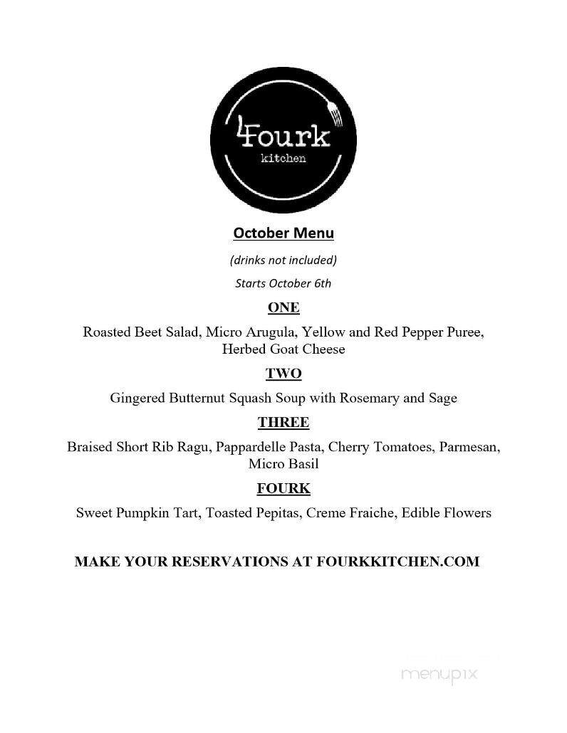 Fourk Kitchen - Lincoln, CA menu_pic