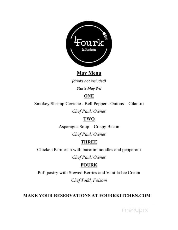 Fourk Kitchen - Lincoln, CA menu_pic