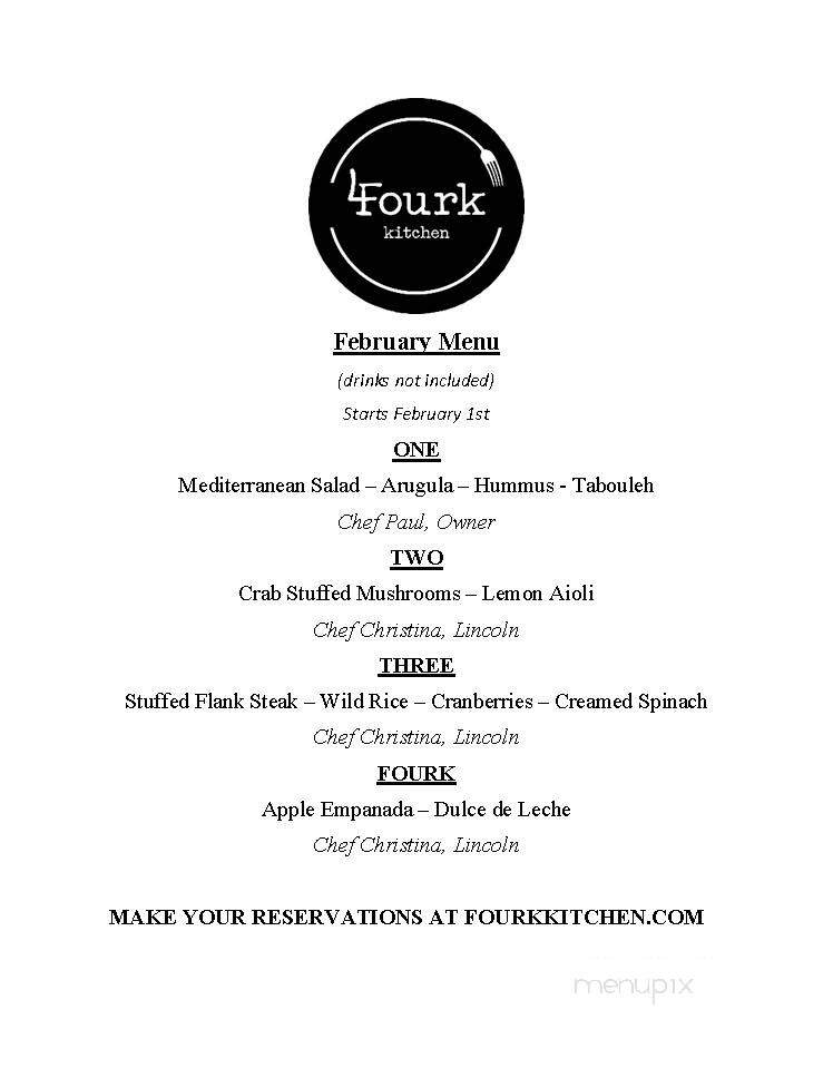 Fourk Kitchen - Lincoln, CA menu_pic