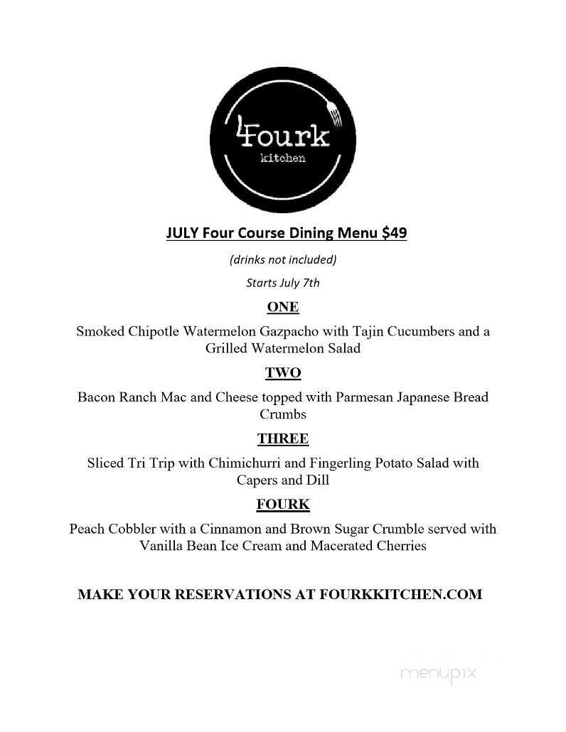 Fourk Kitchen - Lincoln, CA menu_pic