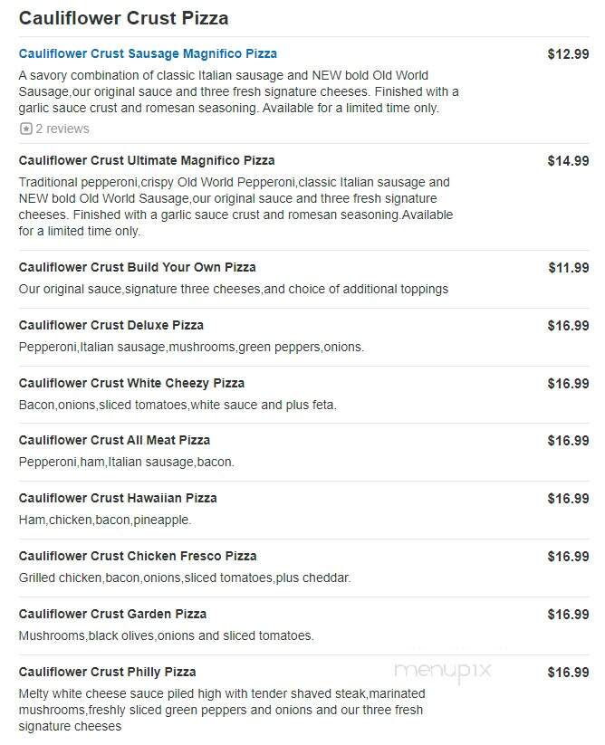Marco's Pizza - Crossville, TN menu_pic