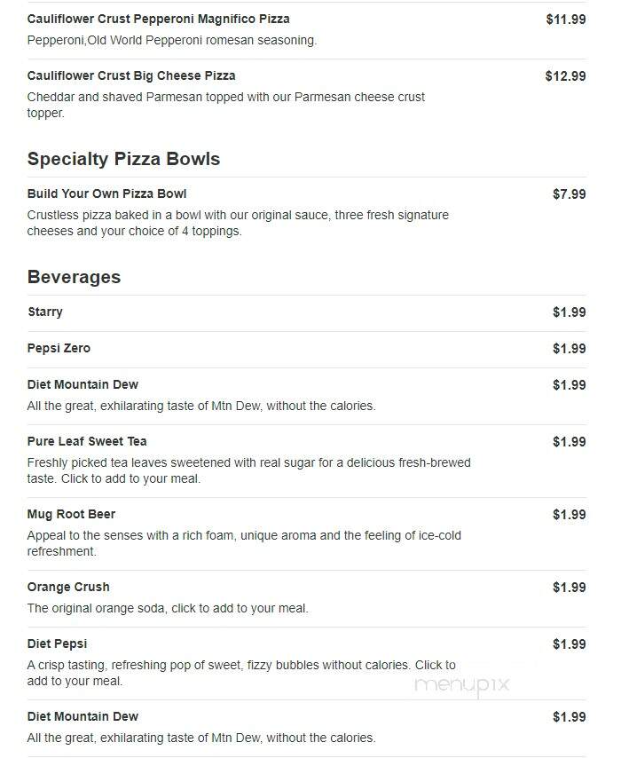 Marco's Pizza - Crossville, TN menu_pic