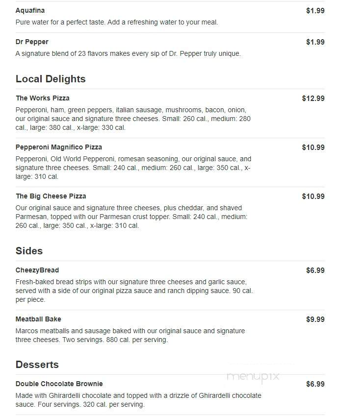 Marco's Pizza - Crossville, TN menu_pic