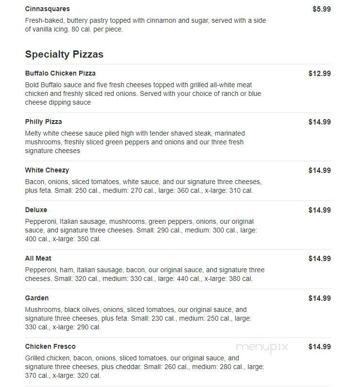 Marco's Pizza - Crossville, TN menu_pic