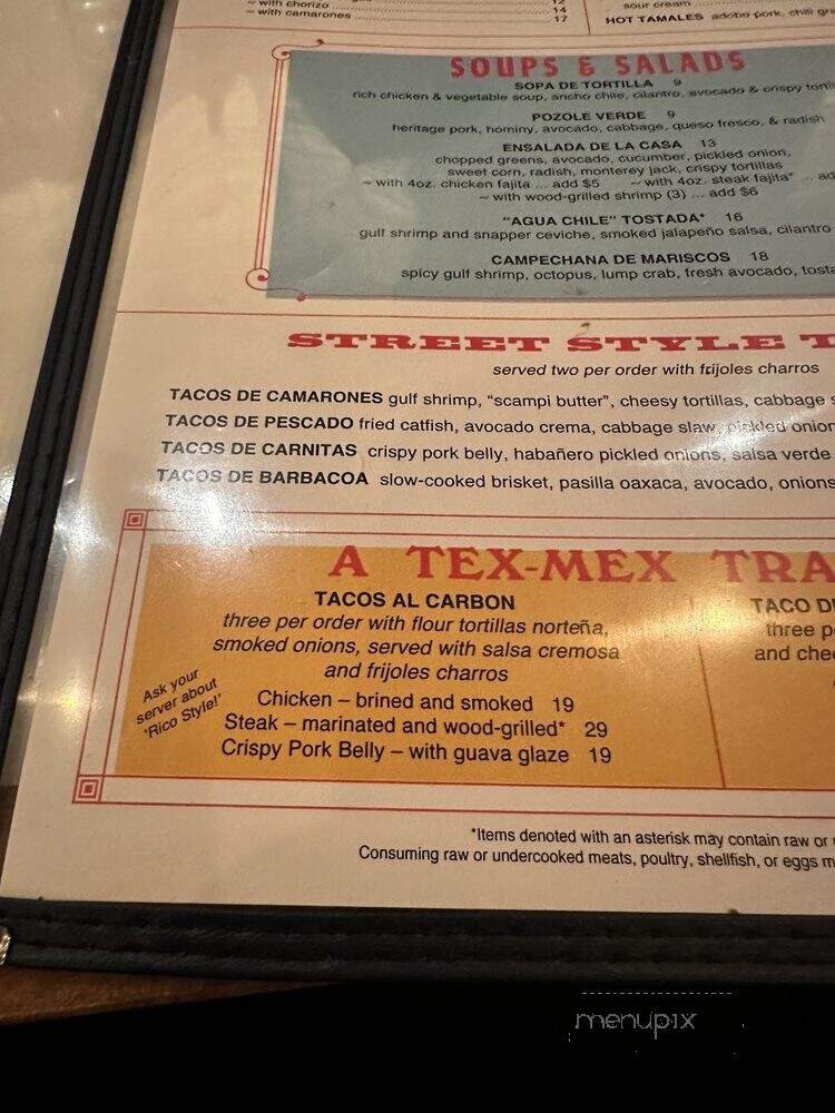 Superica - Cary, NC menu_pic