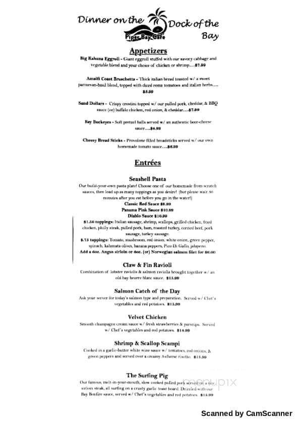 Piper Bay Cafe - Delmont, PA menu_pic