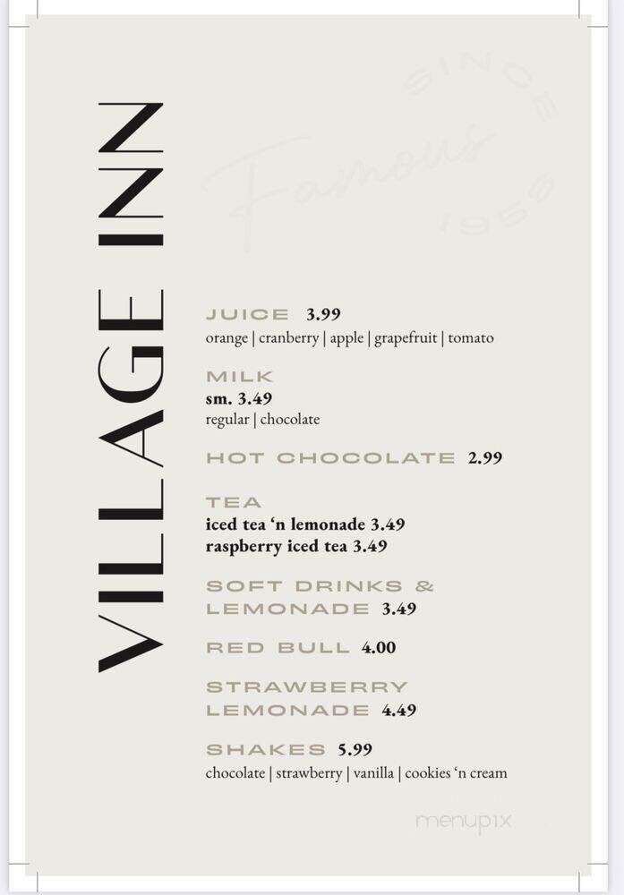 The Village Inn - Oldsmar, FL menu_pic