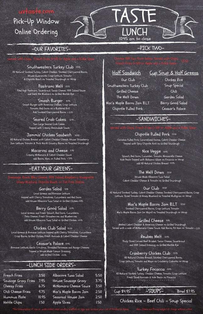 Ziggy's Pizza - West Lebanon, NH menu_pic