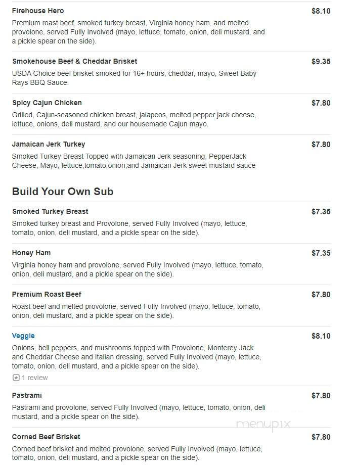 Firehouse Subs - Salem, VA menu_pic
