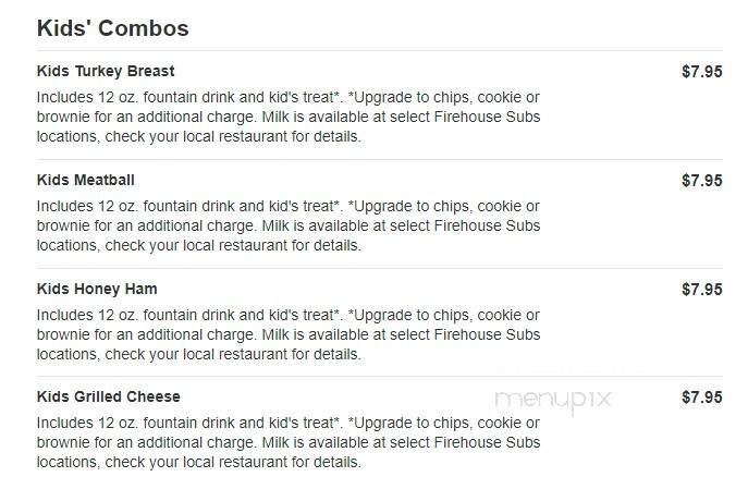 Firehouse Subs - Salem, VA menu_pic