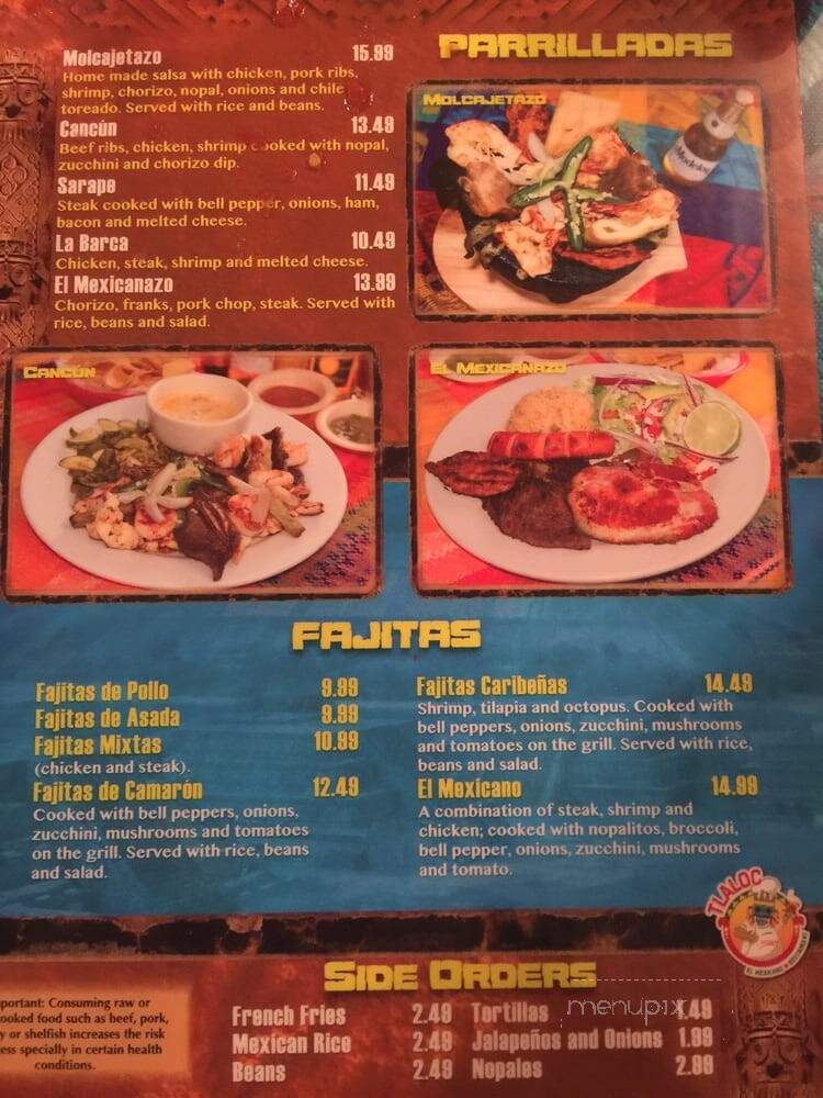 Tlaloc El Mexicano - Athens, GA menu_pic