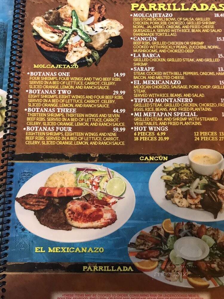 Tlaloc El Mexicano - Athens, GA menu_pic