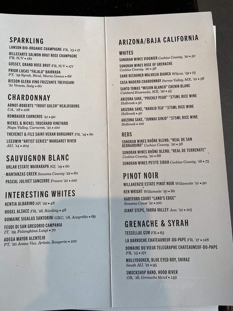 Maynards Market & Kitchen - Tucson, AZ menu_pic