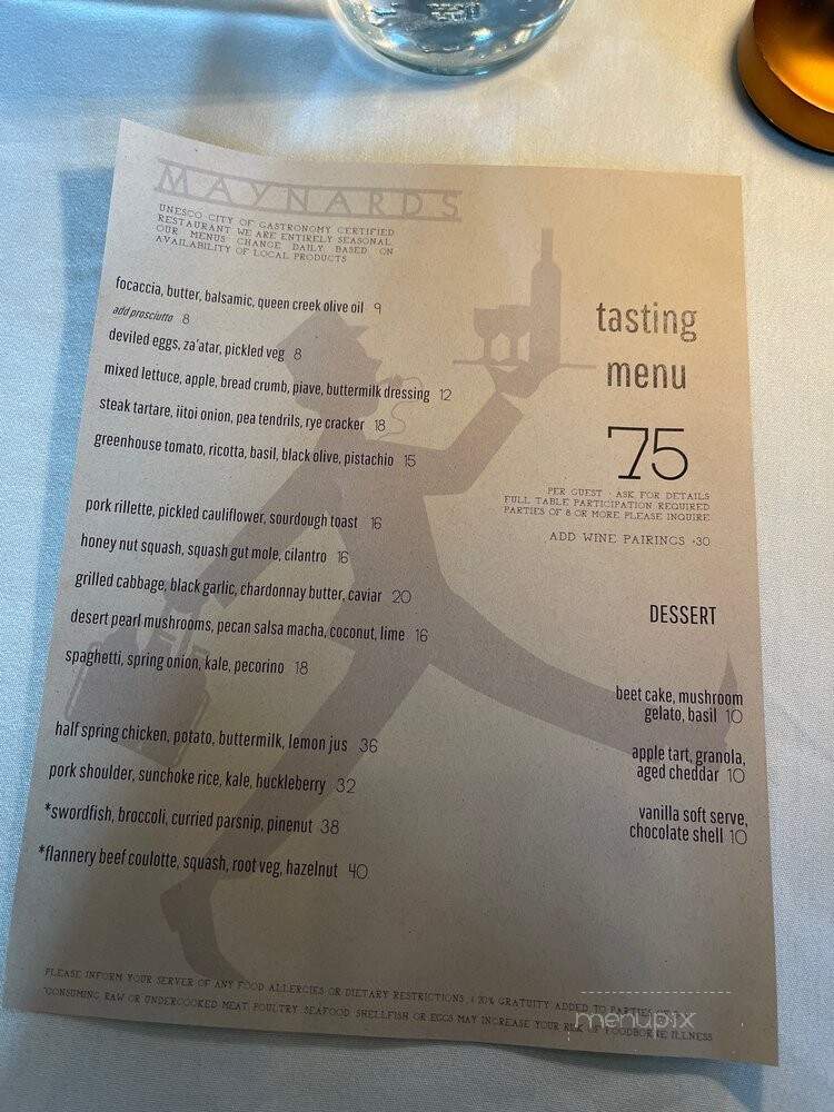 Maynards Market & Kitchen - Tucson, AZ menu_pic
