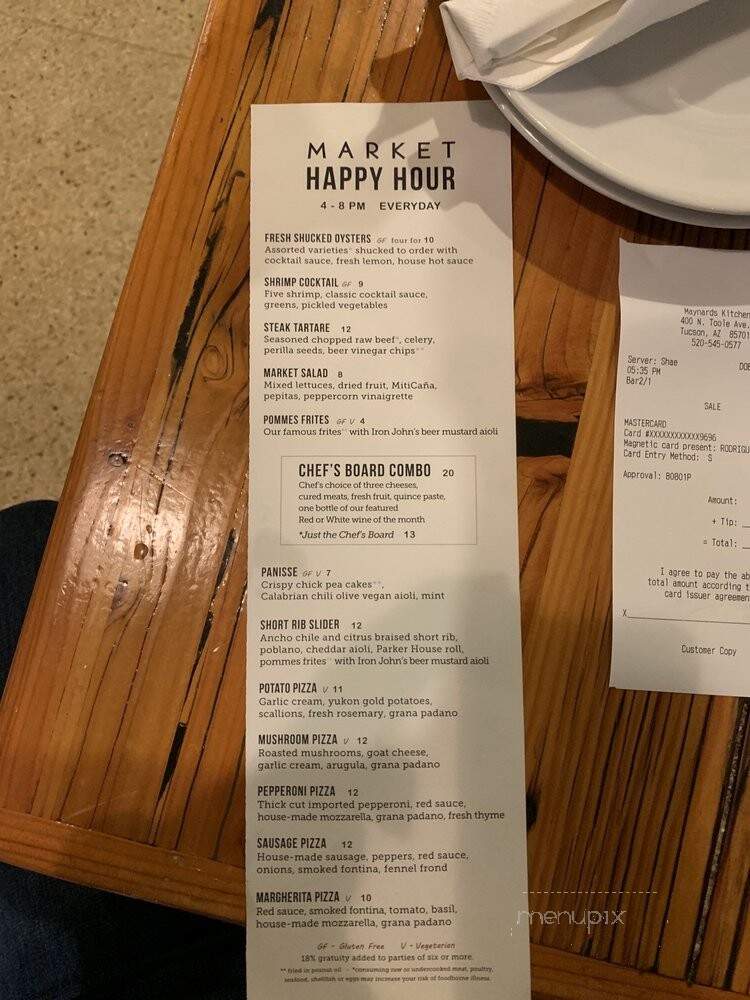 Maynards Market & Kitchen - Tucson, AZ menu_pic