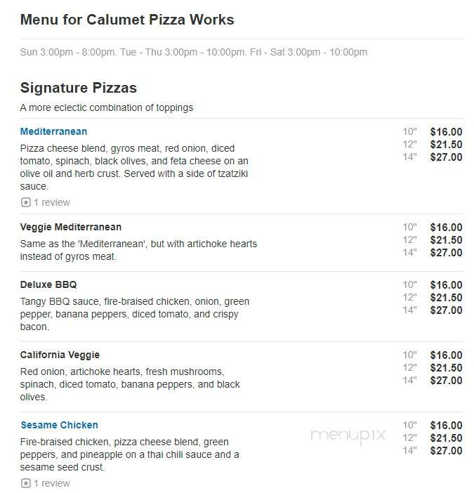 Calumet Pizza Works - Calumet, MI