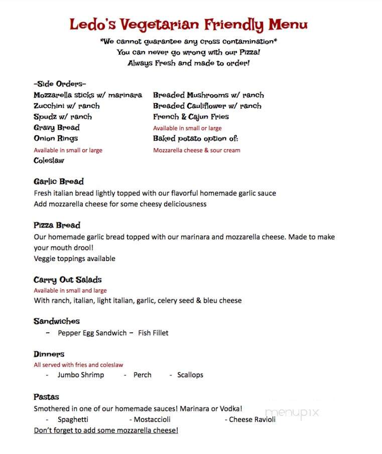 Ledo's Pizza - Countryside, IL menu_pic