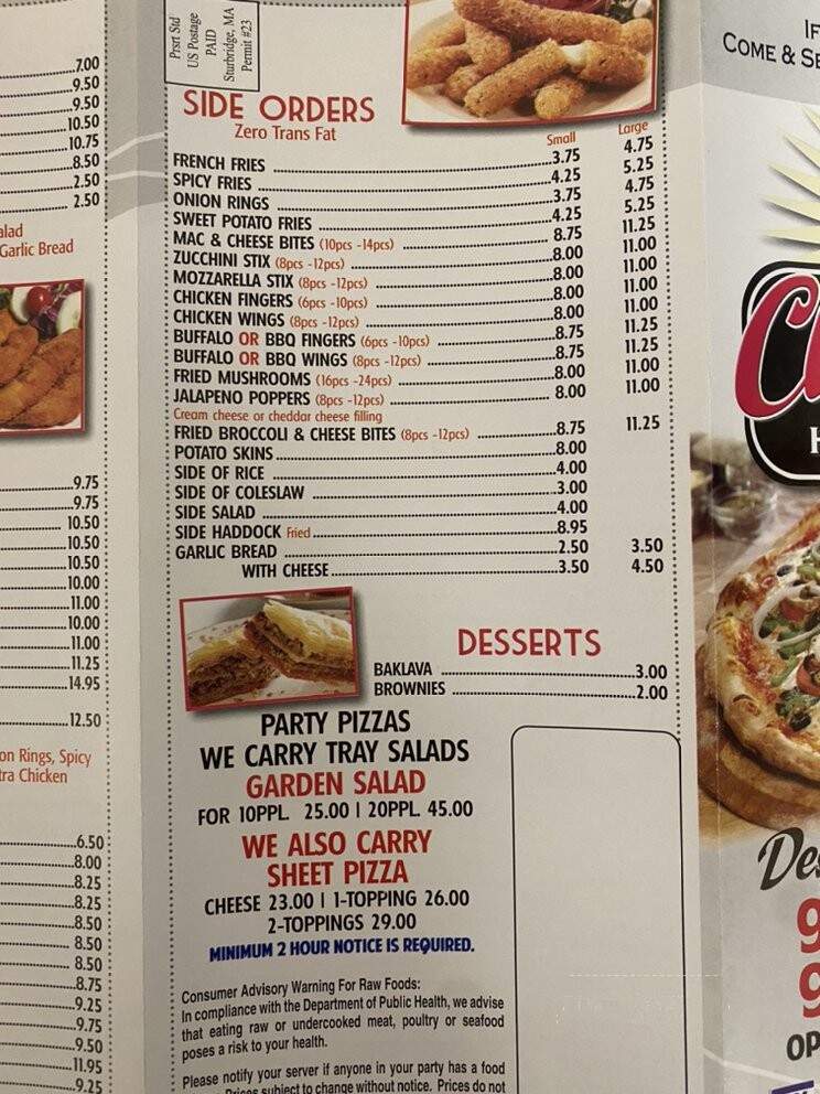 Cleghorn House Of Pizza - Fitchburg, MA menu_pic