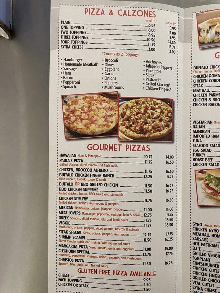 Cleghorn House Of Pizza - Fitchburg, MA menu_pic
