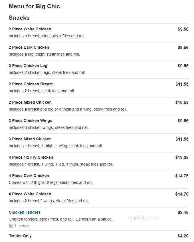 Big Chic - Mcdonough, GA menu_pic