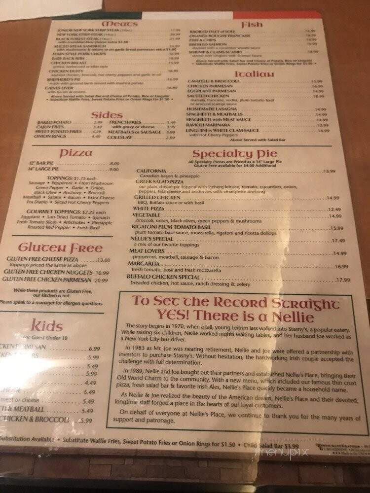Nellie's Place - Waldwick, NJ menu_pic
