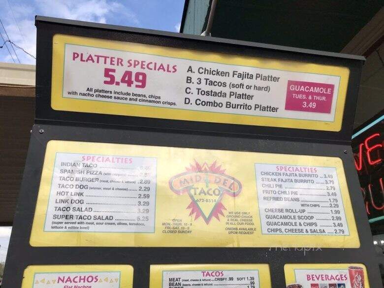 Mid Del Taco - Oklahoma City, OK menu_pic