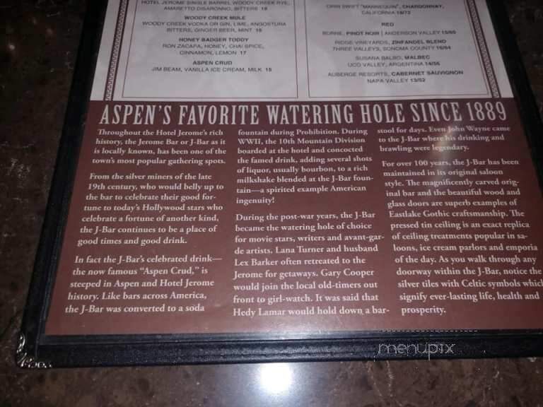 Willow Creek Bistro - Aspen, CO menu_pic