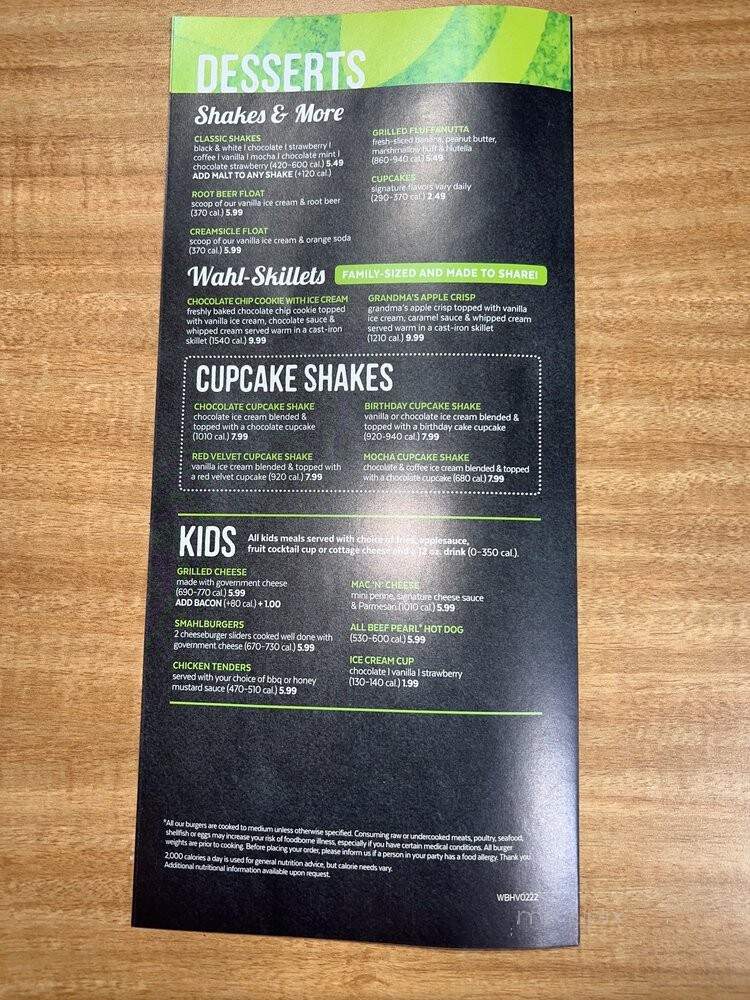 Wahlburgers - Springfield, MO menu_pic
