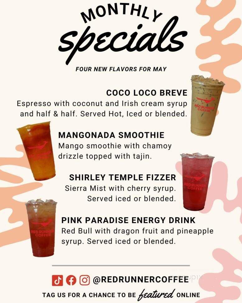Red Runner Coffee - San Antonio, TX menu_pic