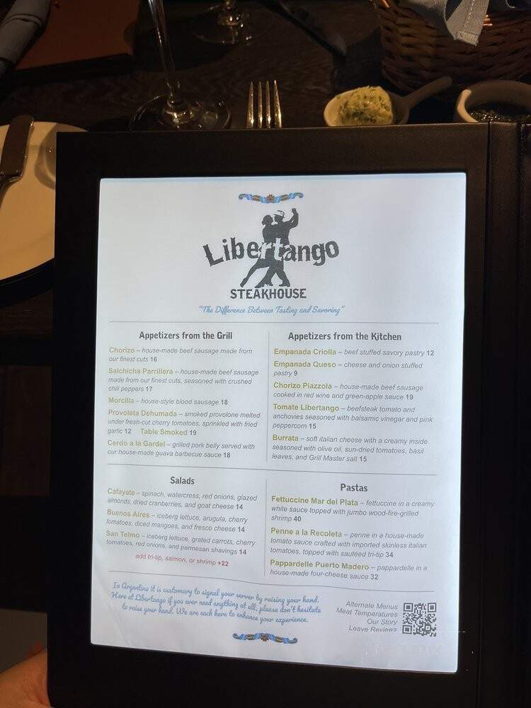 Libertango Steakhouse - Sandy, UT menu_pic