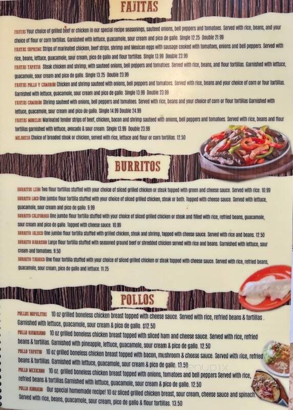 Nopalitos Grill - Harrison, AR menu_pic