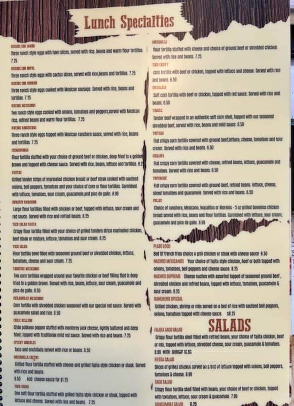 Nopalitos Grill - Harrison, AR menu_pic