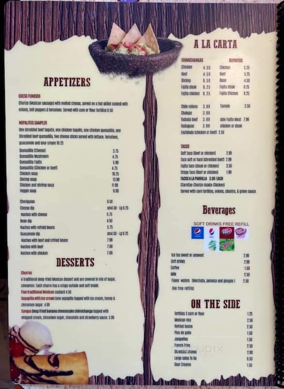 Nopalitos Grill - Harrison, AR menu_pic