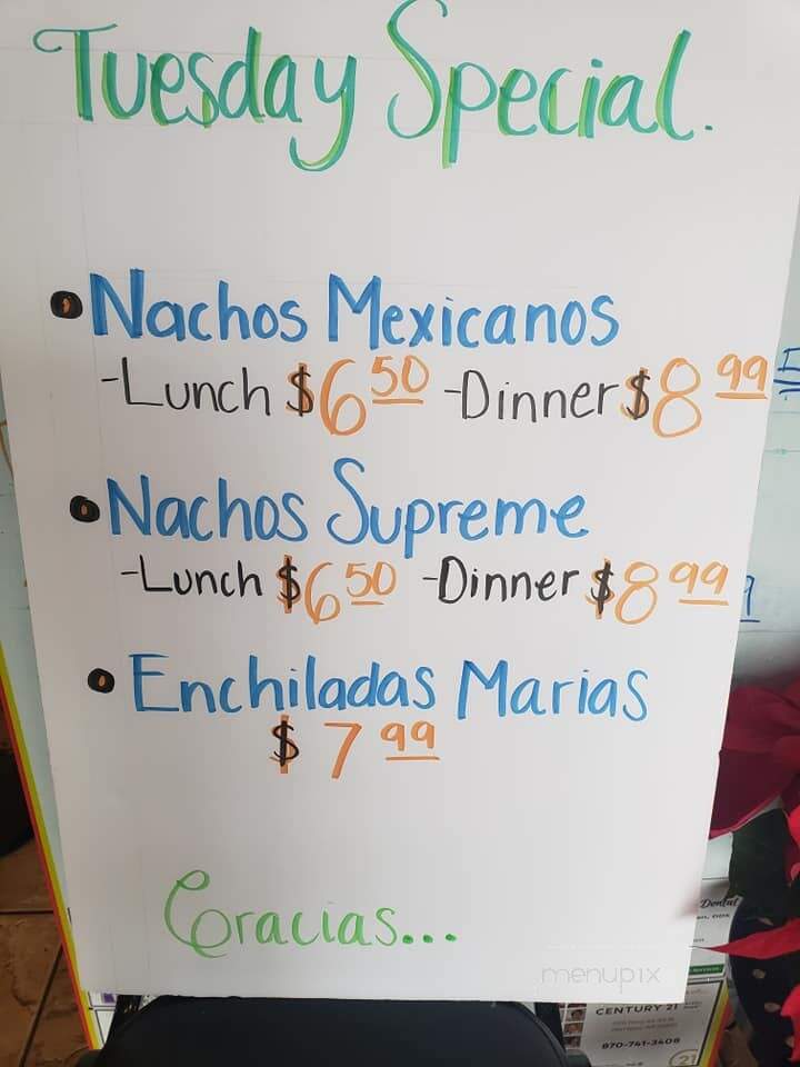 Nopalitos Grill - Harrison, AR menu_pic